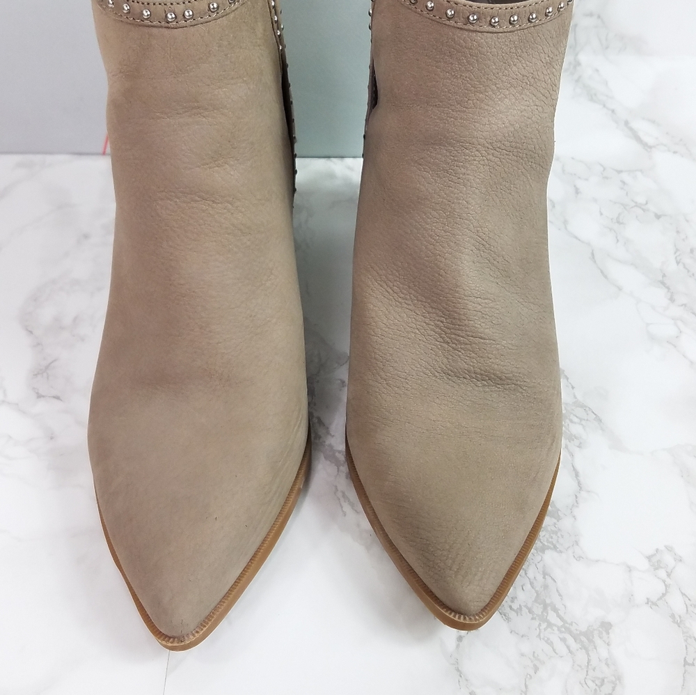 Sole Society Dalphine Leather Boots Color Porcini Size 8 - Picture 6 of 12